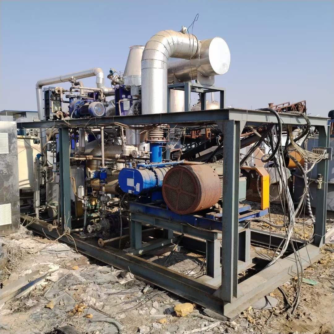 转让二手卧式蒸发器 一套容积500L材质2205卧式MVR蒸发器