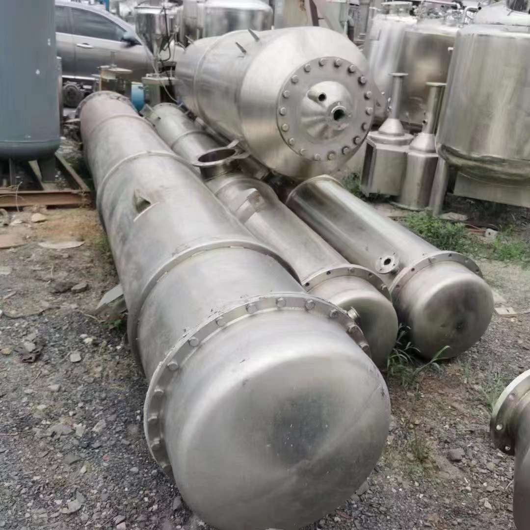 转让二手双效蒸发器 一套双效三吨强制循环蒸发器