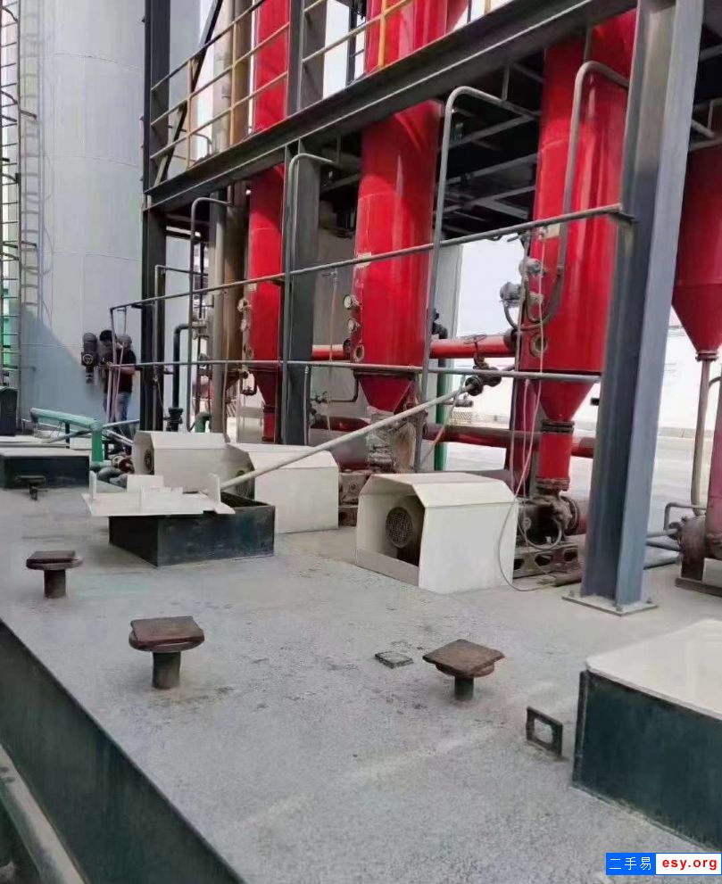 转让二手钛材蒸发器 一套一吨三效强制循环蒸发器