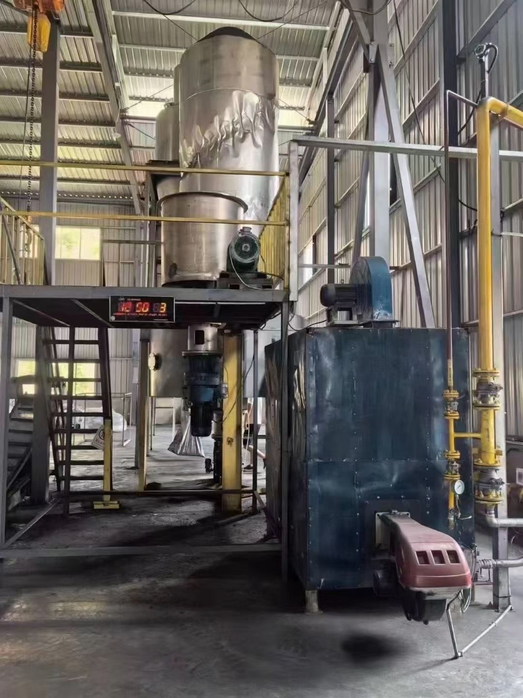 转让二手闪蒸干燥机 一套直径1400型钛材质旋转闪蒸干燥机