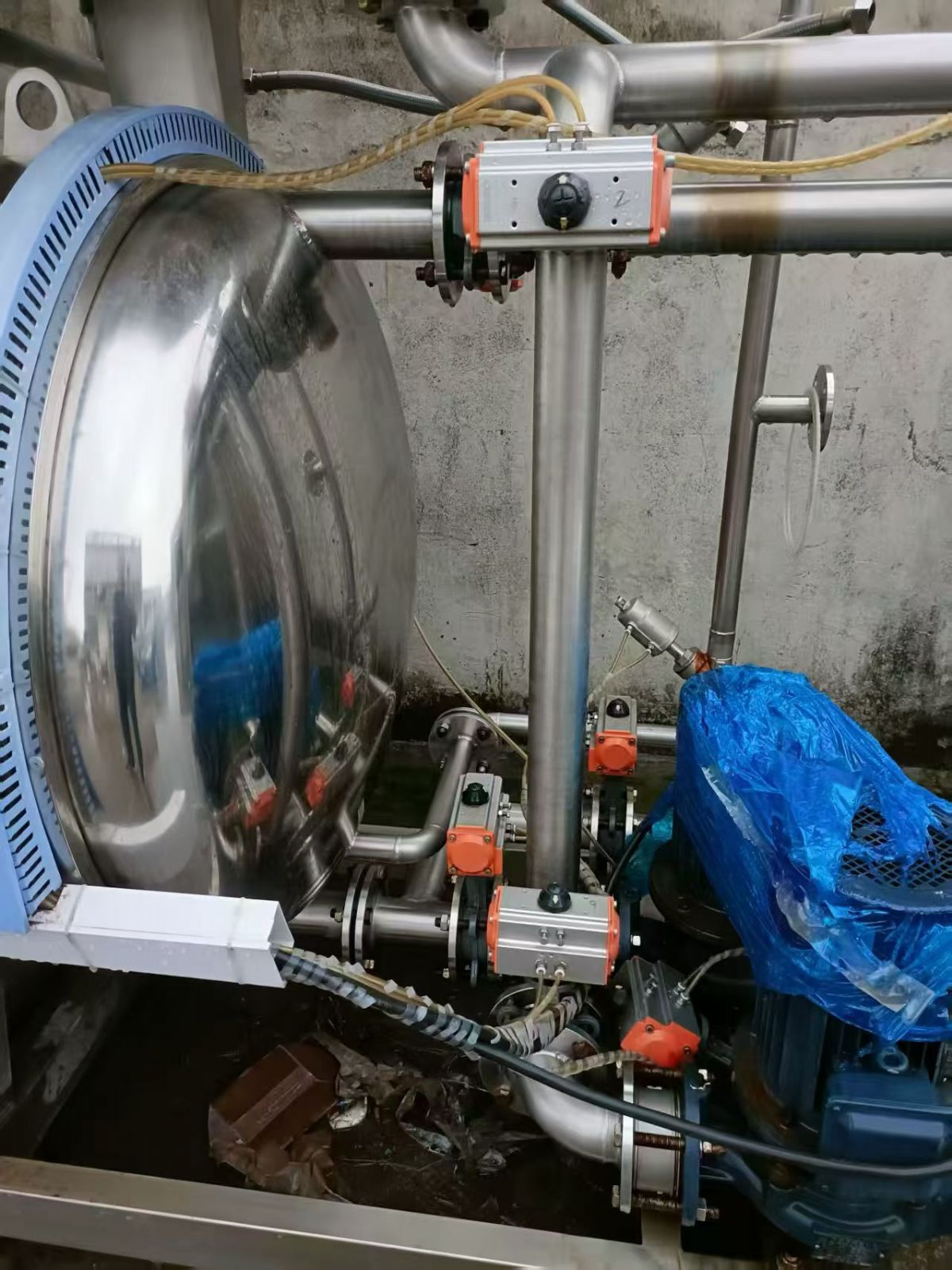 转让二手片双层杀菌锅 一台容积2.12立方蒸汽加热全自动双层杀菌锅