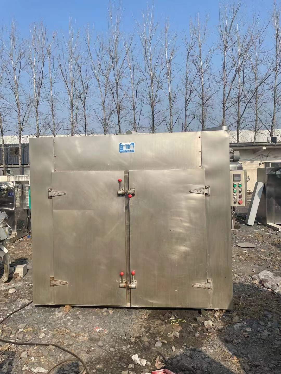 转让二手热风烘箱 一台两门四车电汽两用循环烘箱