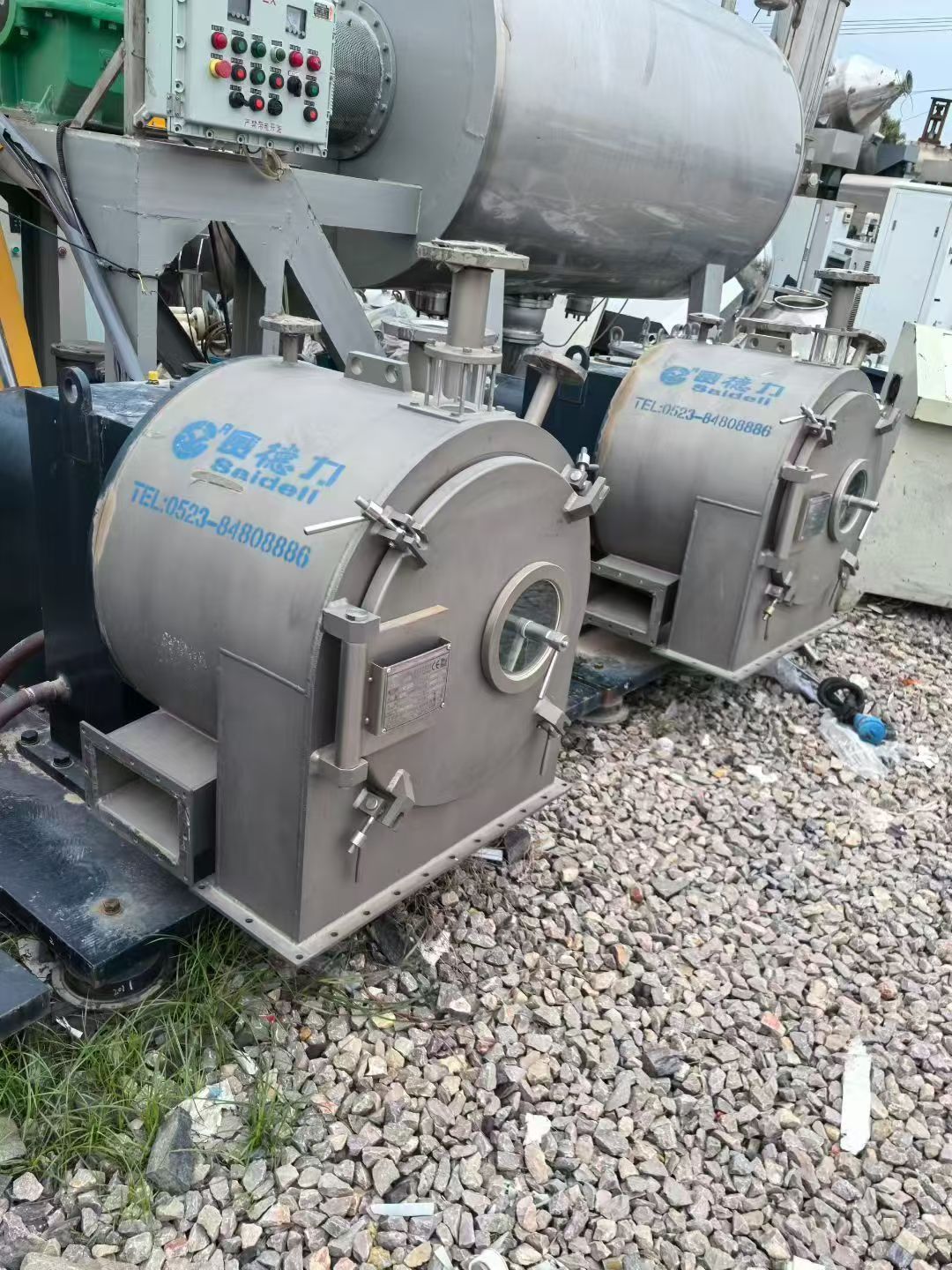 转让二手过滤离心机 三台LWL-350型钛材晒网卧式过滤离心机