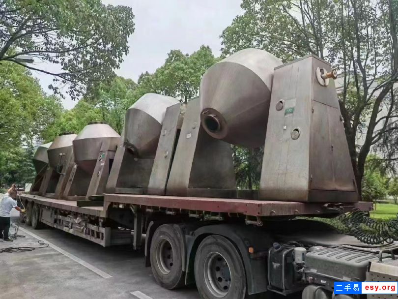 转让二手双锥干燥机 5台2000L搪瓷双锥干燥机