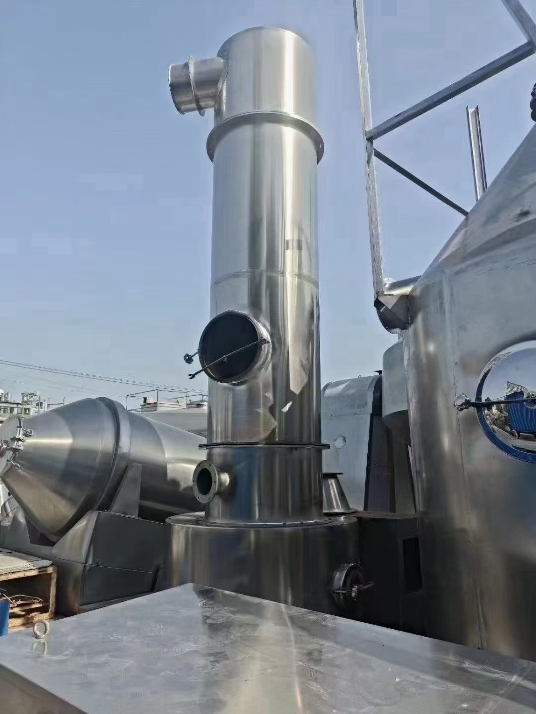 转让二手闪蒸干燥机 一套直径600型全不锈钢电气两用闪蒸干燥机
