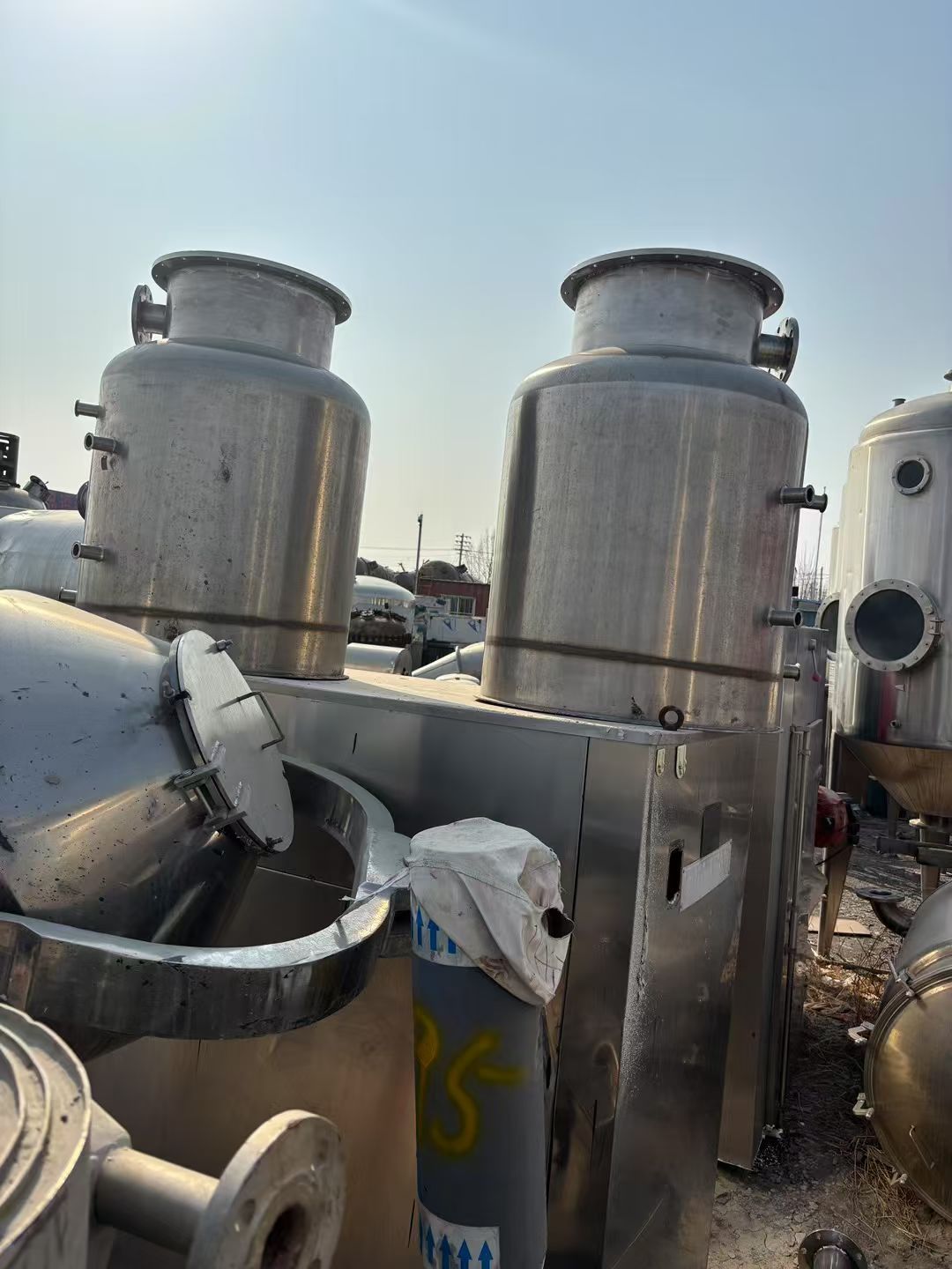 转让二手浓缩蒸发器 一套容积1000升食品级单效浓缩蒸发器