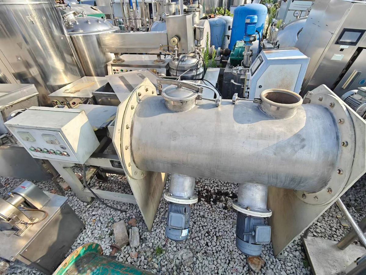 转让二手犁刀混合机 两台容积300升双龙产高效犁刀混合机