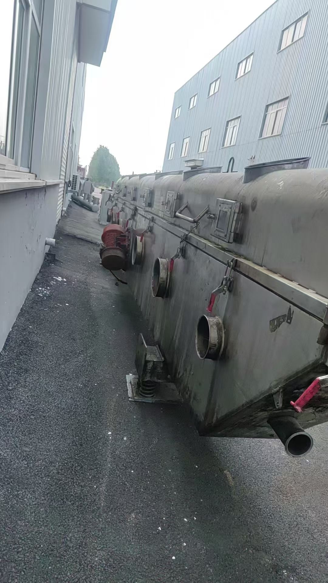 转让二手流化床干燥机 一套0.5米X9米直线式震动流化床干燥机