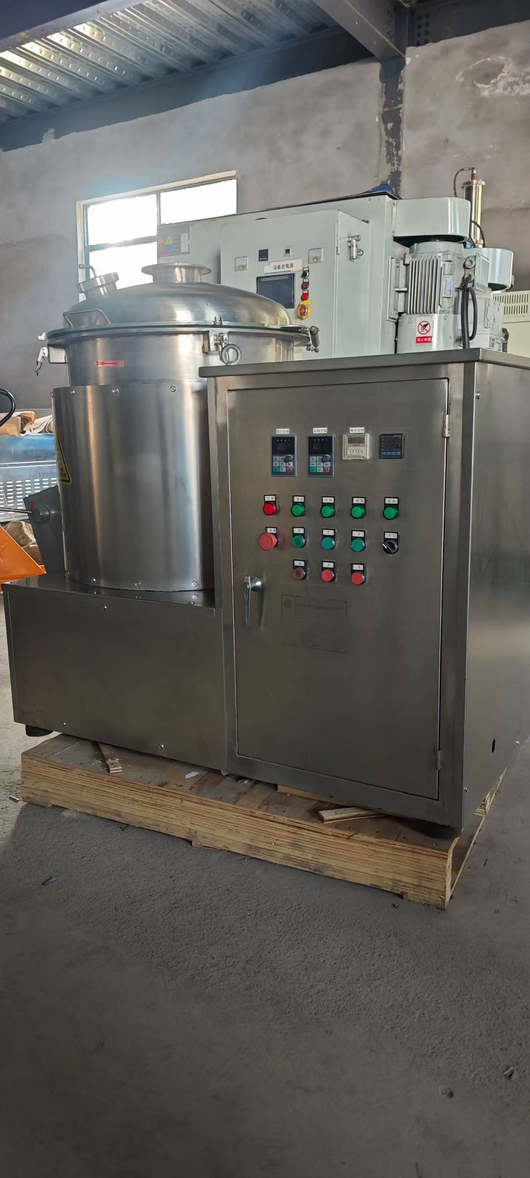 转让二手高速混合机 一台容积200升常州产食品级立式高速混合机