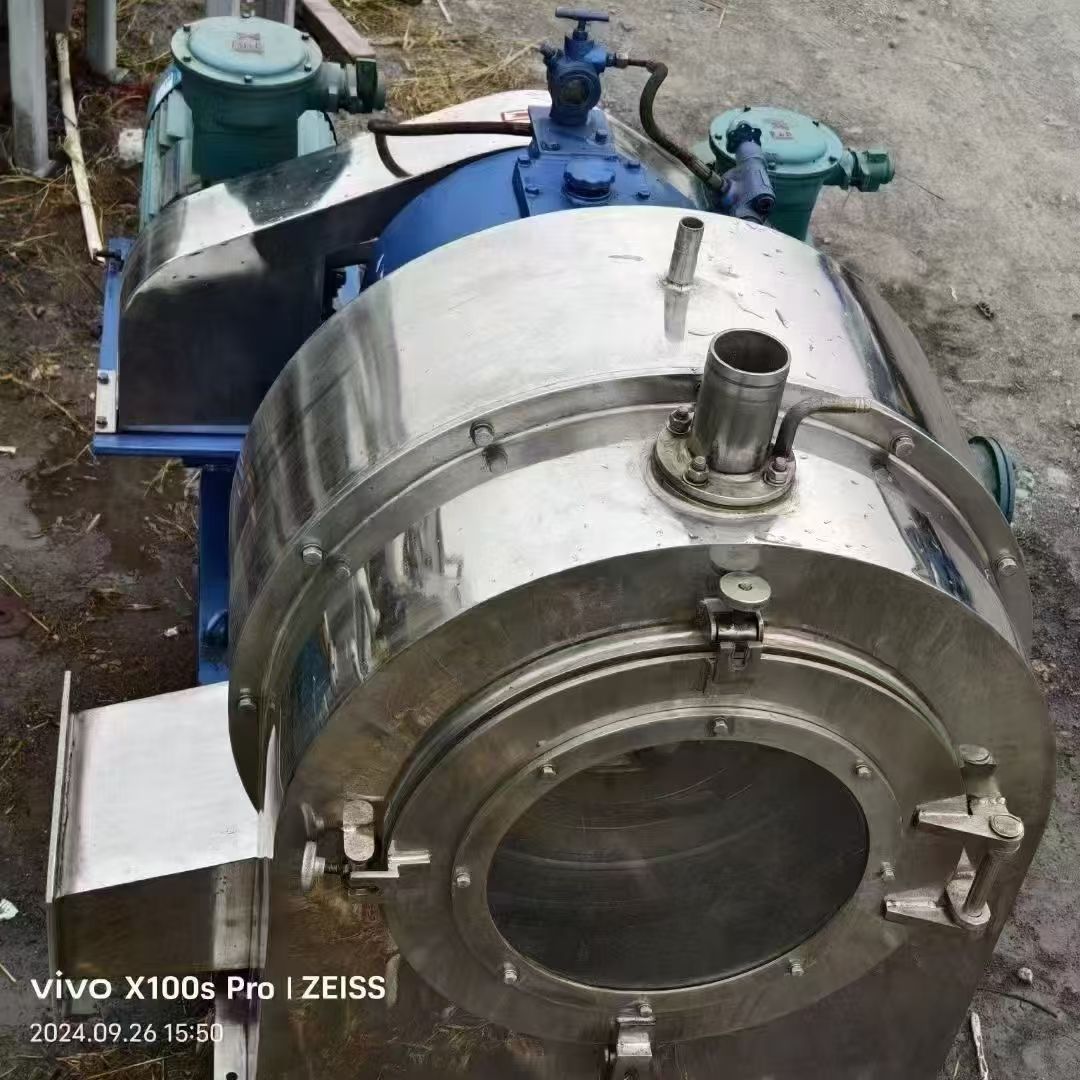转让二手卧式过滤机 一台450型材质316L卧式螺旋过滤机