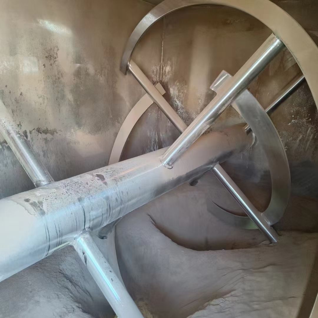 转让二手螺带混合机 一台容积8立方上海申银产重型螺带混合机