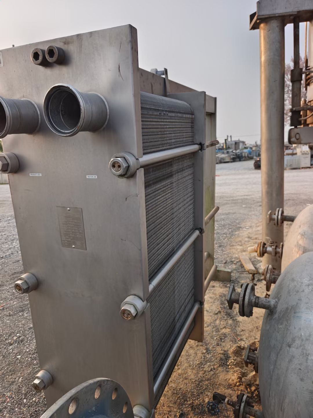 转让二手板式换热器 一台100平方全不锈钢板式换热器