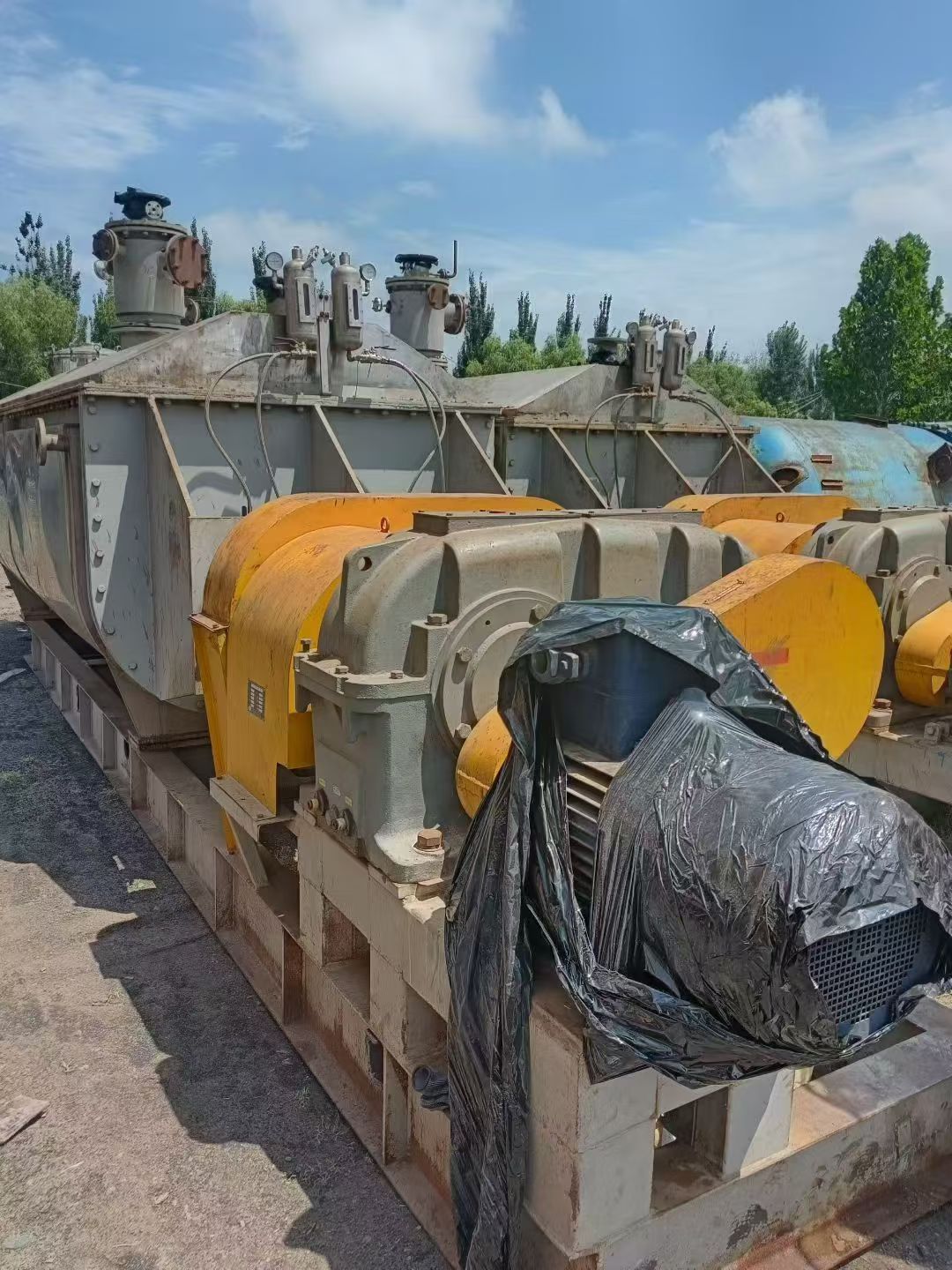 转让二手桨叶干燥机 三台面积52平方不锈钢空心桨叶干燥机