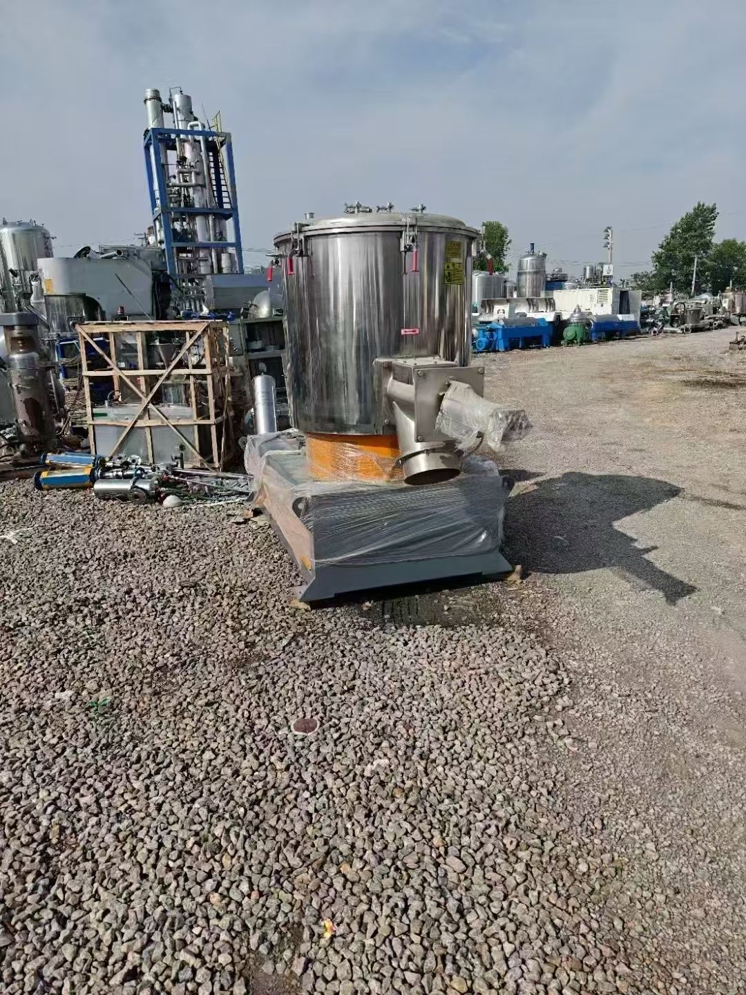 转让二手高速混合机 一台容积600升立式告诉塑料混合机