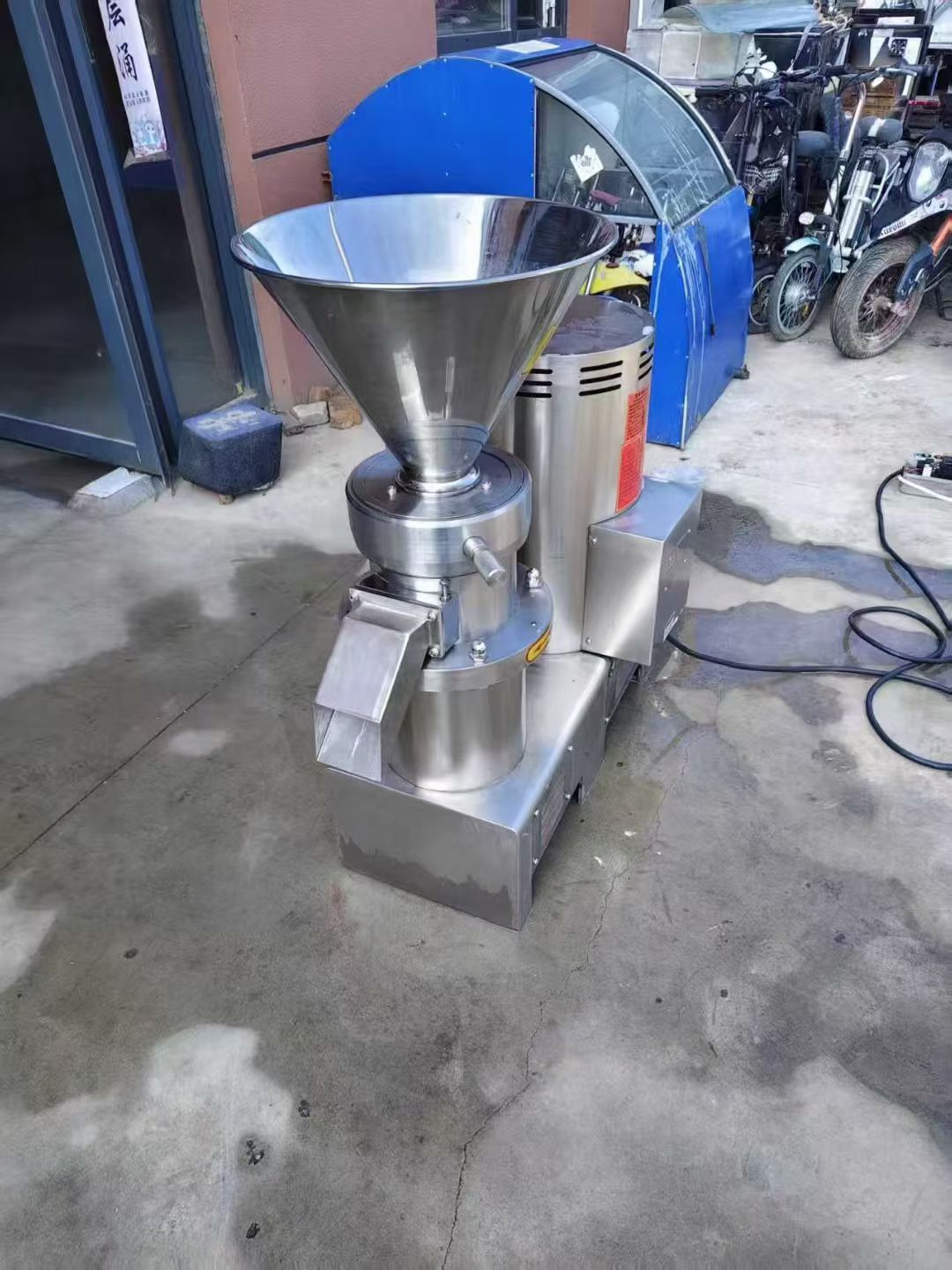 转让二手胶体磨 一台JMS-130B功率11千瓦食品级立式胶体磨