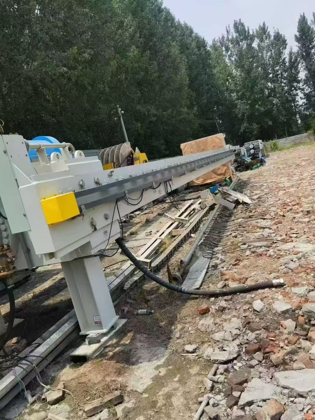 转让二手隔膜压滤机 一台面积800平方自动锁紧超高压隔膜压滤机