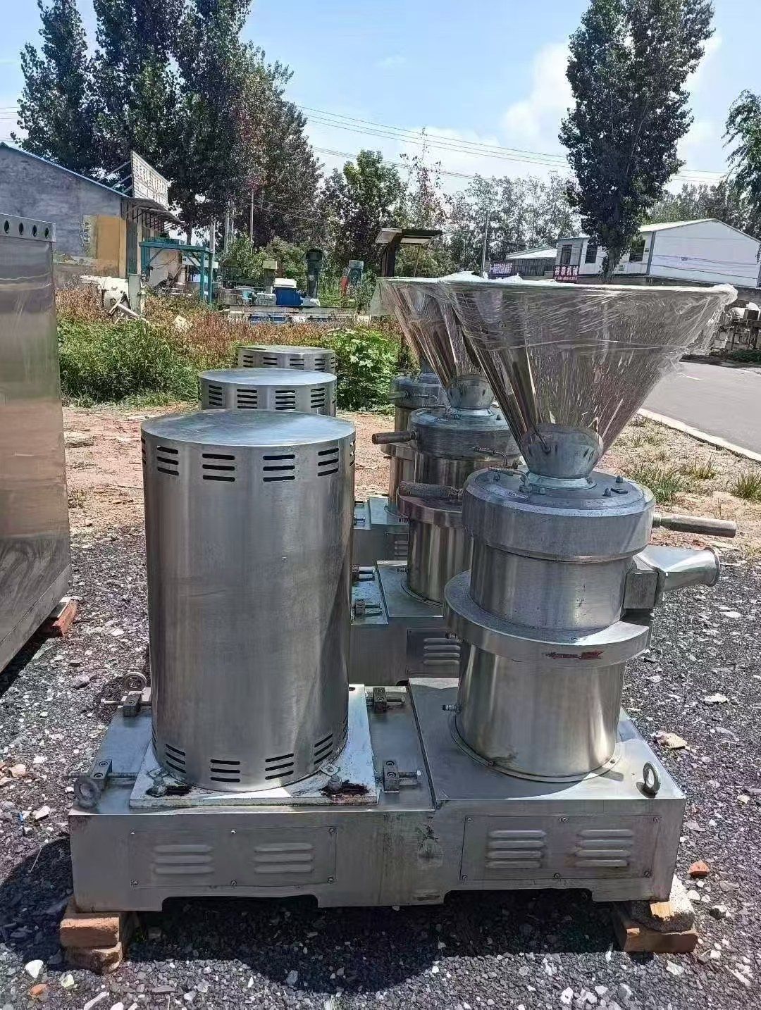 转让二手胶体磨 三台JMS-240型37千瓦立式食品胶体磨