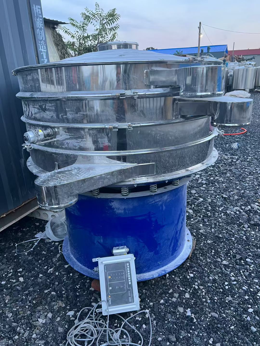 转让二手圆形振动筛 一台直径1500型三层超声波圆形振动筛