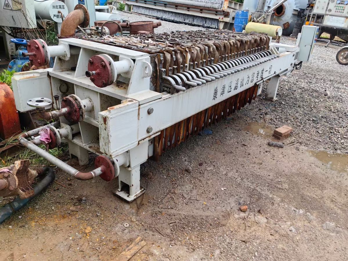 转让二手隔膜压滤机 一台30平方景津产暗流反冲洗隔膜压滤机