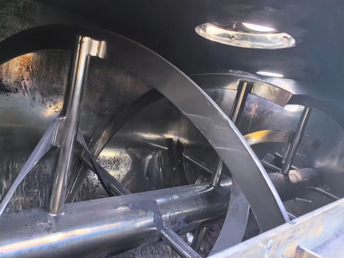 转让二手螺带混合机 两台容积6立方上海双龙产重型螺带混合机