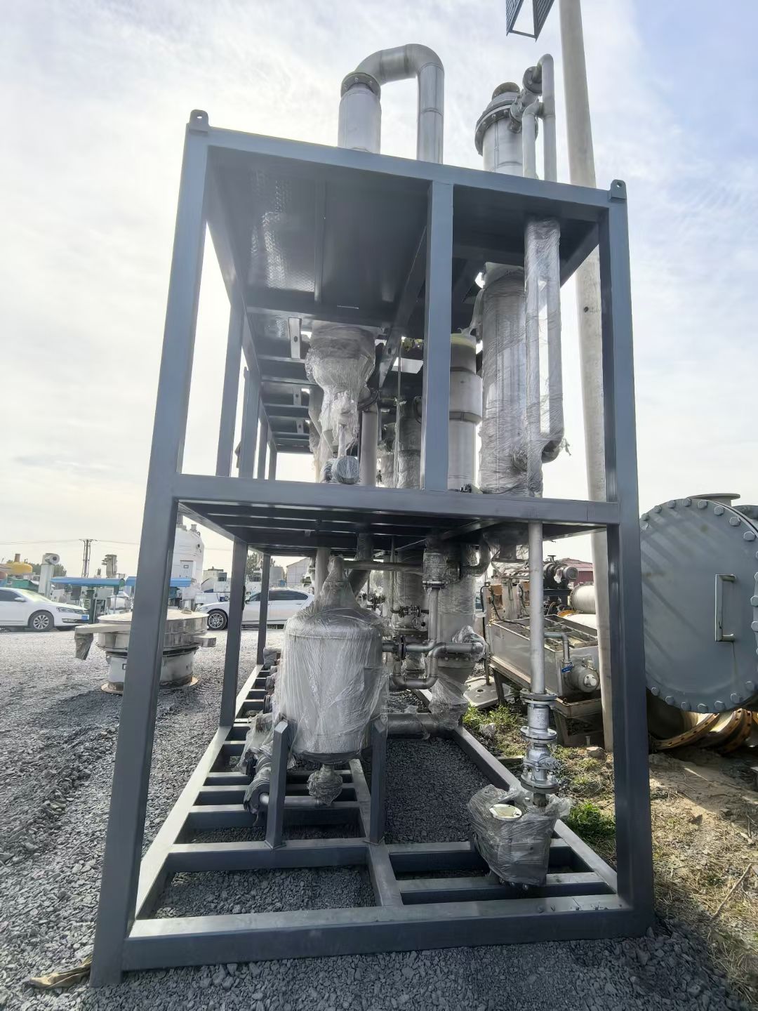 转让二手强制循环蒸发器 一套三效1000L材质316L强制循环蒸发器