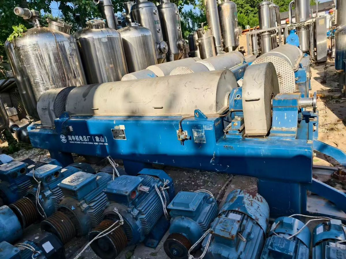 转让二手卧螺离心机 9台520型材质2205海申机电产卧螺沉降离心机