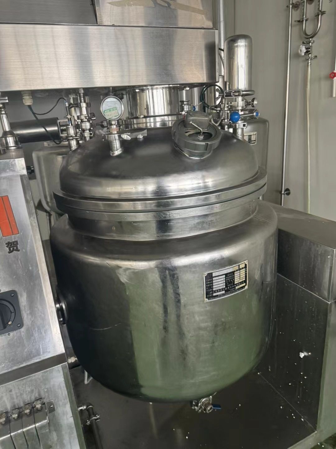 转让二手真空乳化机 一套350L含水锅油锅均质机乳化机