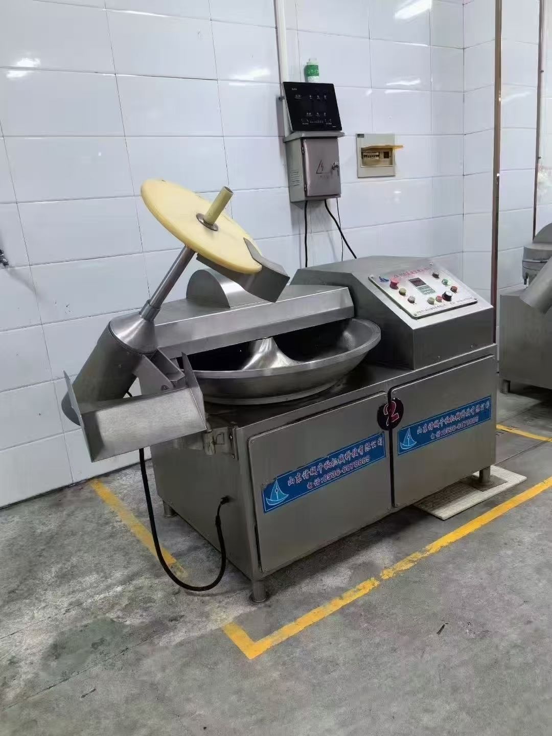 转让二手变频斩拌机 四台80型诸城千秋产高速变频斩拌机