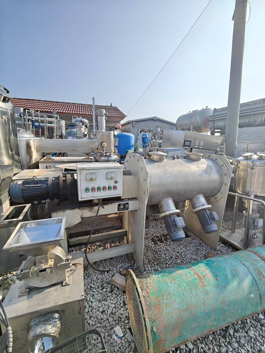 转让二手犁刀混合机 两台容积300升双龙产高效犁刀混合机