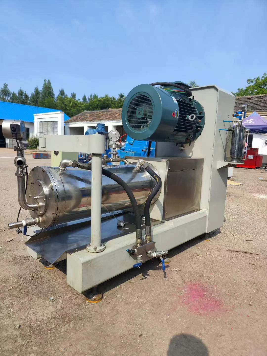 转让二手卧式砂磨机 一台容积50升江阴精细产纳米级卧式砂磨机