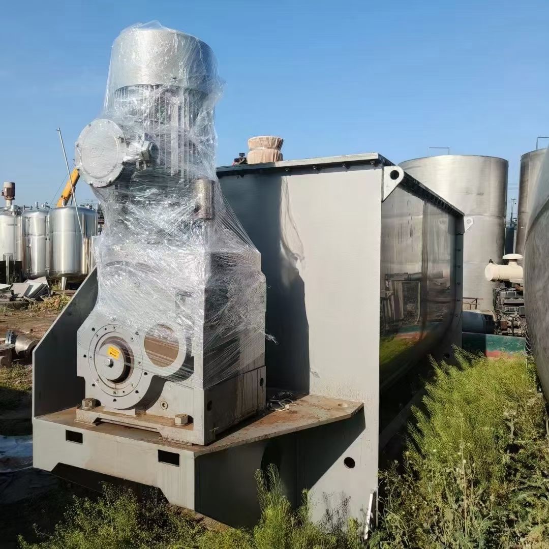 转让二手螺带混合机 一台容积8立方上海申银产重型螺带混合机