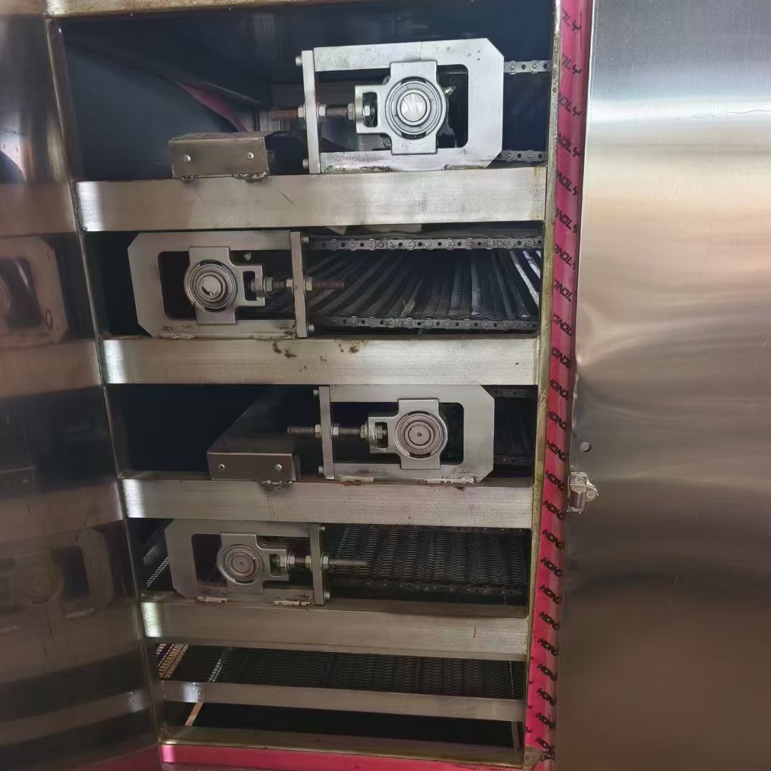 转让二手网带烘干机 一套8米5层电加热带宽一米网带烘干机