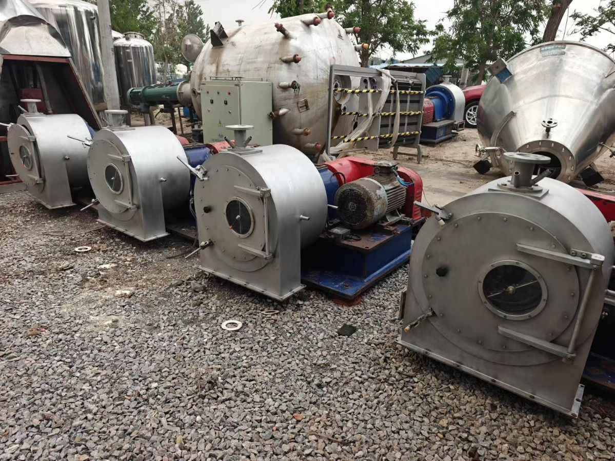 转让二手卧式过滤离心机 四台450型316成新卧式螺旋晒网过滤离心机