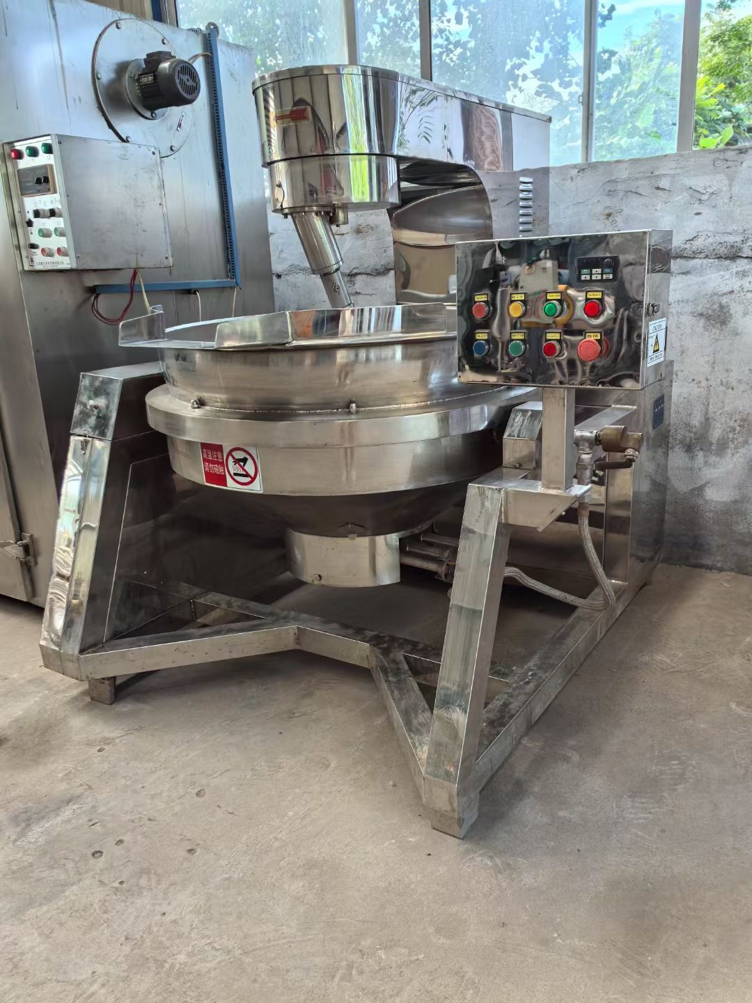 转让二手燃气炒锅 一台容积300升全自动燃气加热行星炒锅