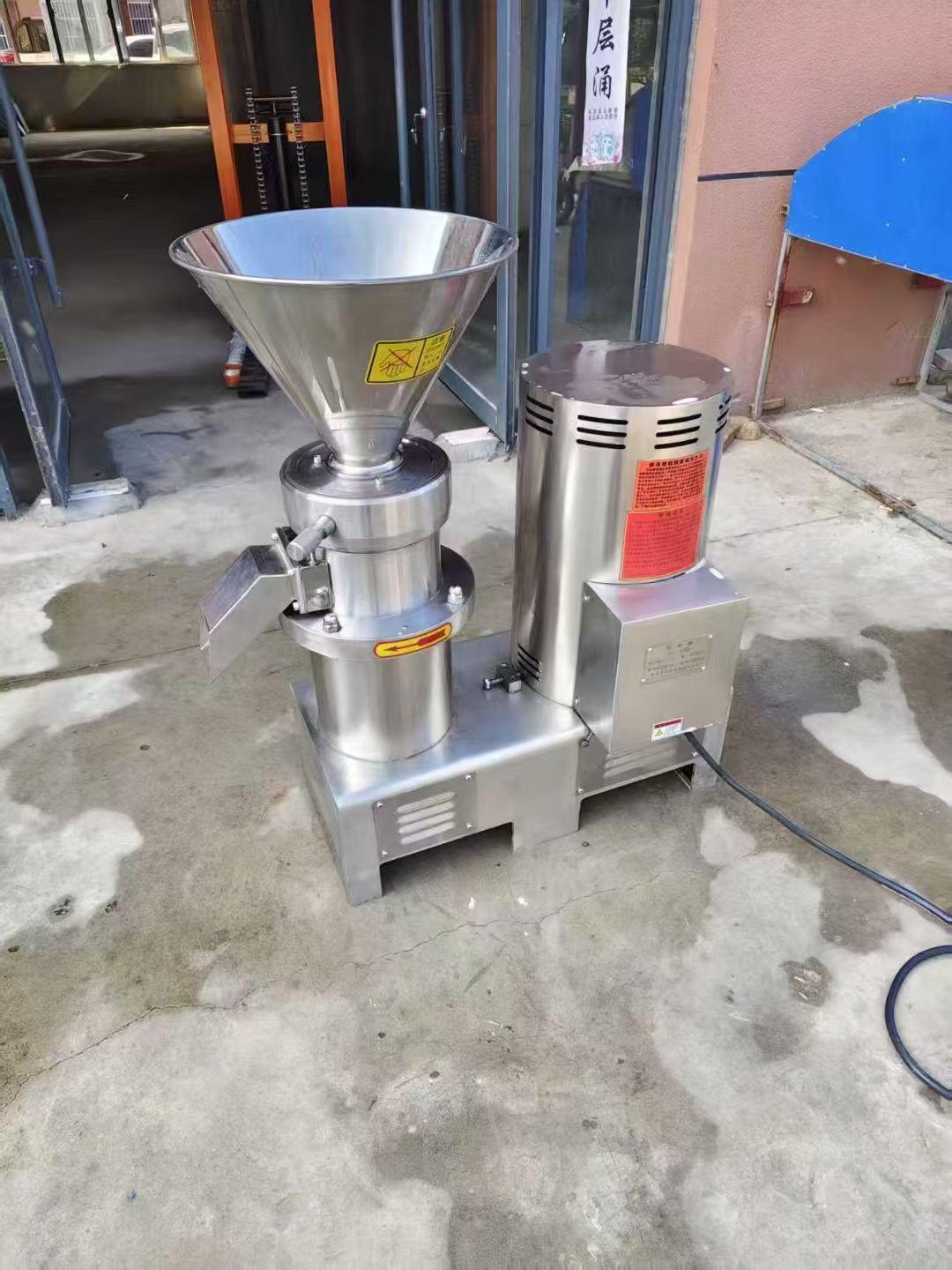 转让二手胶体磨 一台JMS-130B功率11千瓦食品级立式胶体磨