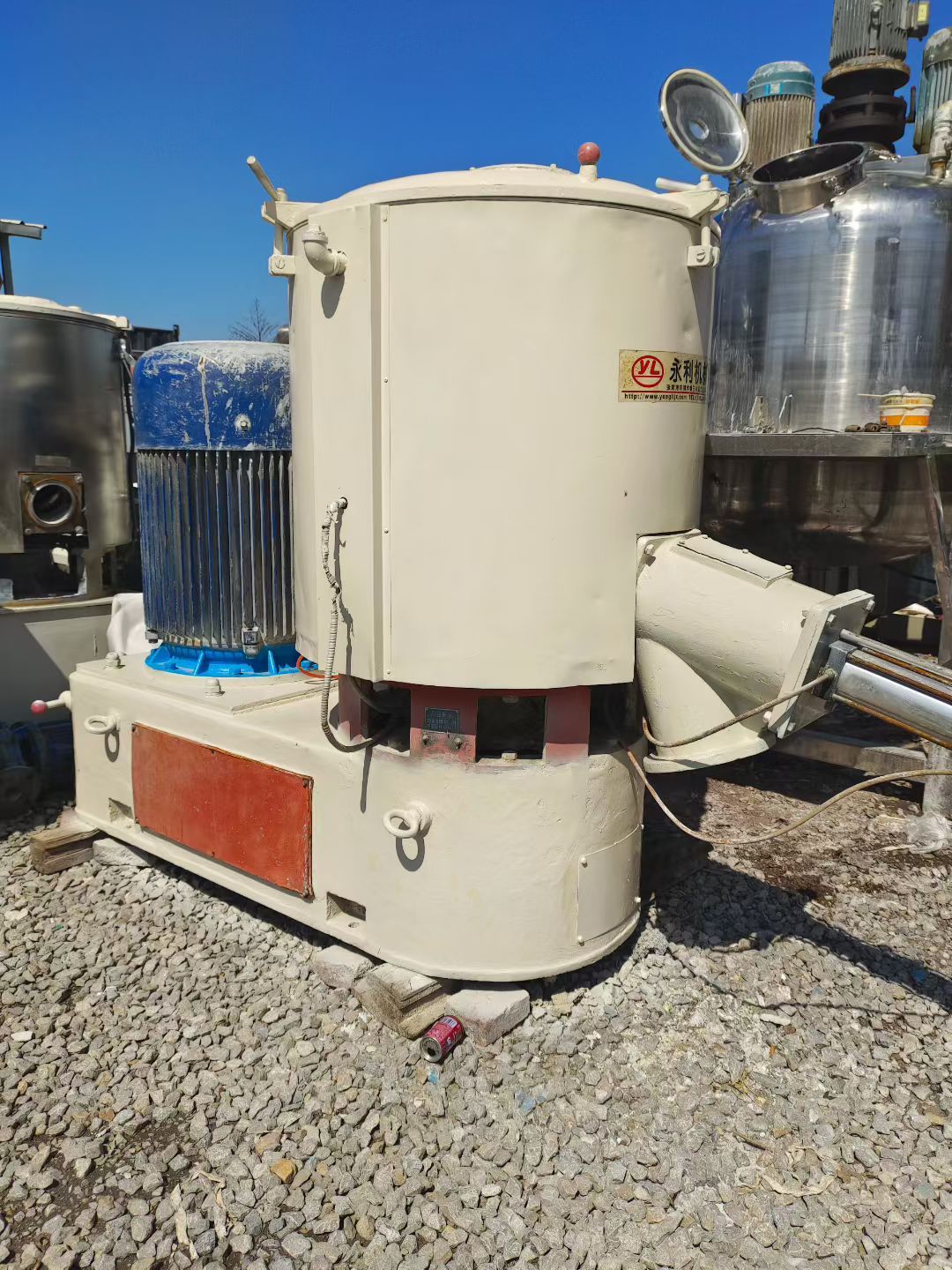 转让二手高速混合机 一台容积300升立式塑料高速混合机