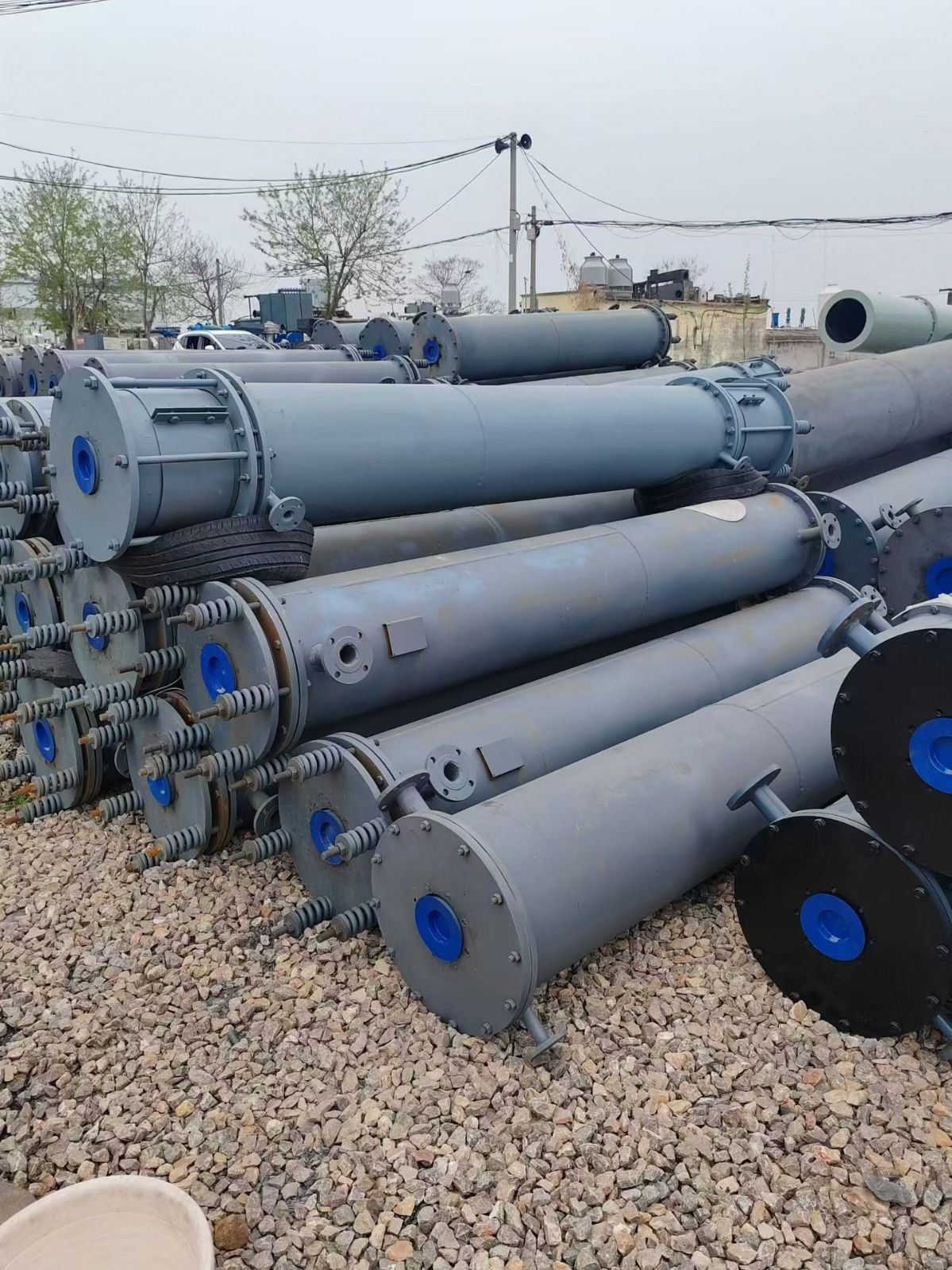 转让二手石墨冷凝器 10平方-100平方石墨块式冷凝器