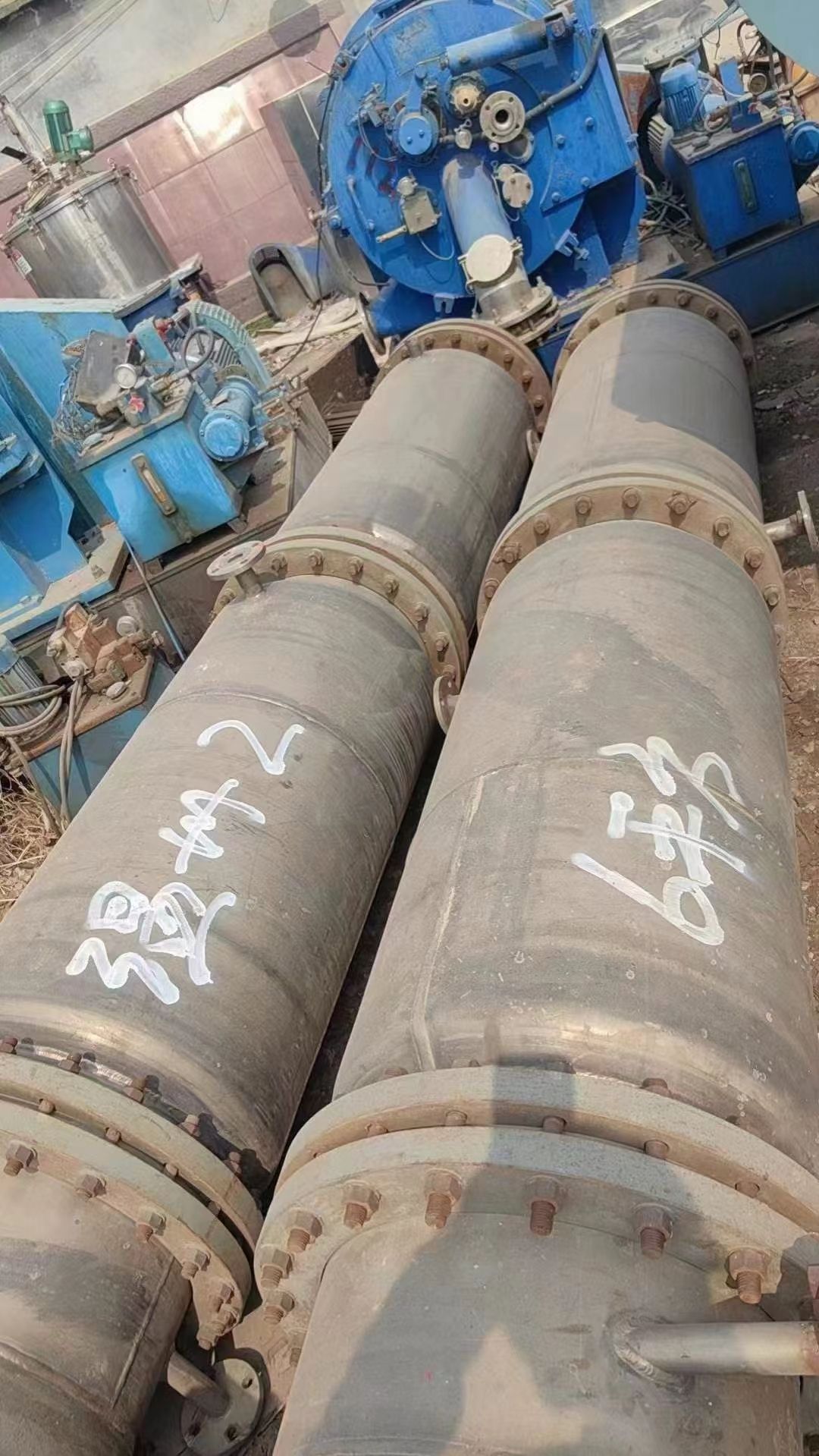 转让二手薄膜蒸发器 两台6平方钛材质薄膜刮板蒸发器