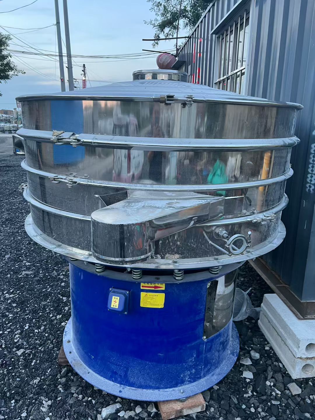 转让二手圆形振动筛 一台直径1500型三层超声波圆形振动筛