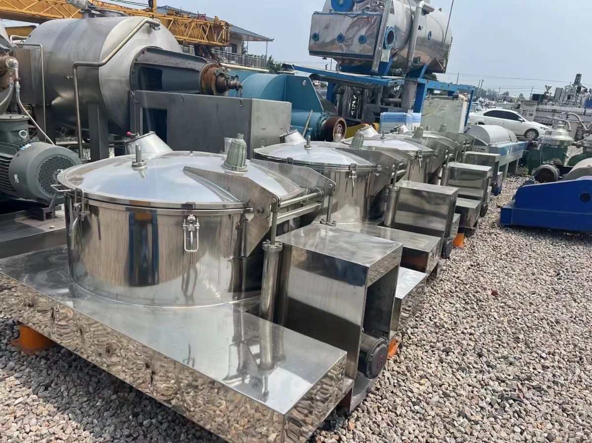 转让二手平板离心机 五台1250型平板吊带式离心机 质保一年