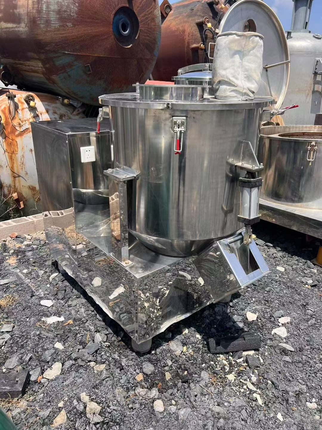 转让二手高速混合机 一台容积350升食品级立式高速混合机