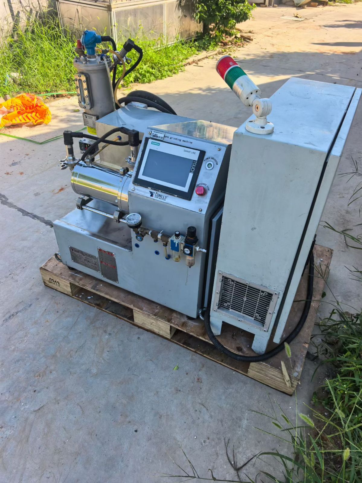 转让二手陶瓷砂磨机 一台容积1升广东琅菱产全陶瓷纳米砂磨机