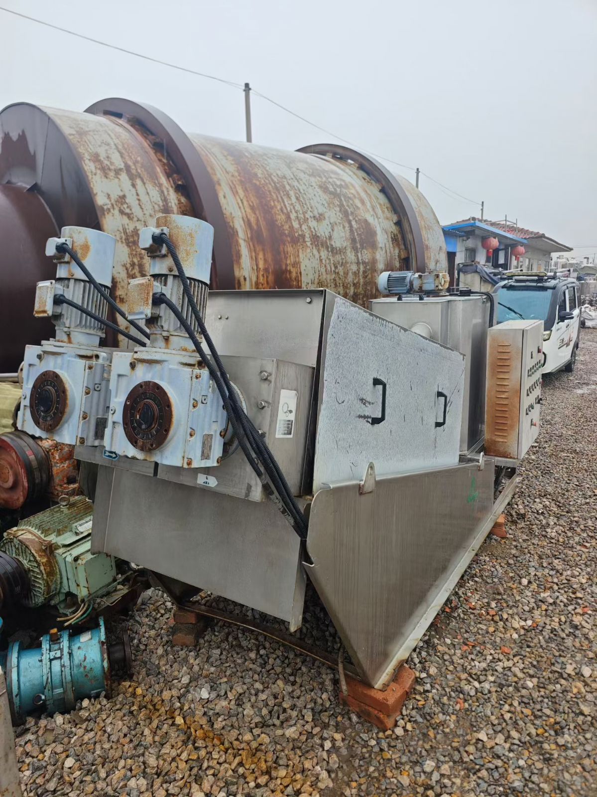 转让二手污泥脱水机 一台302型江苏康泰产叠螺式污泥脱水机