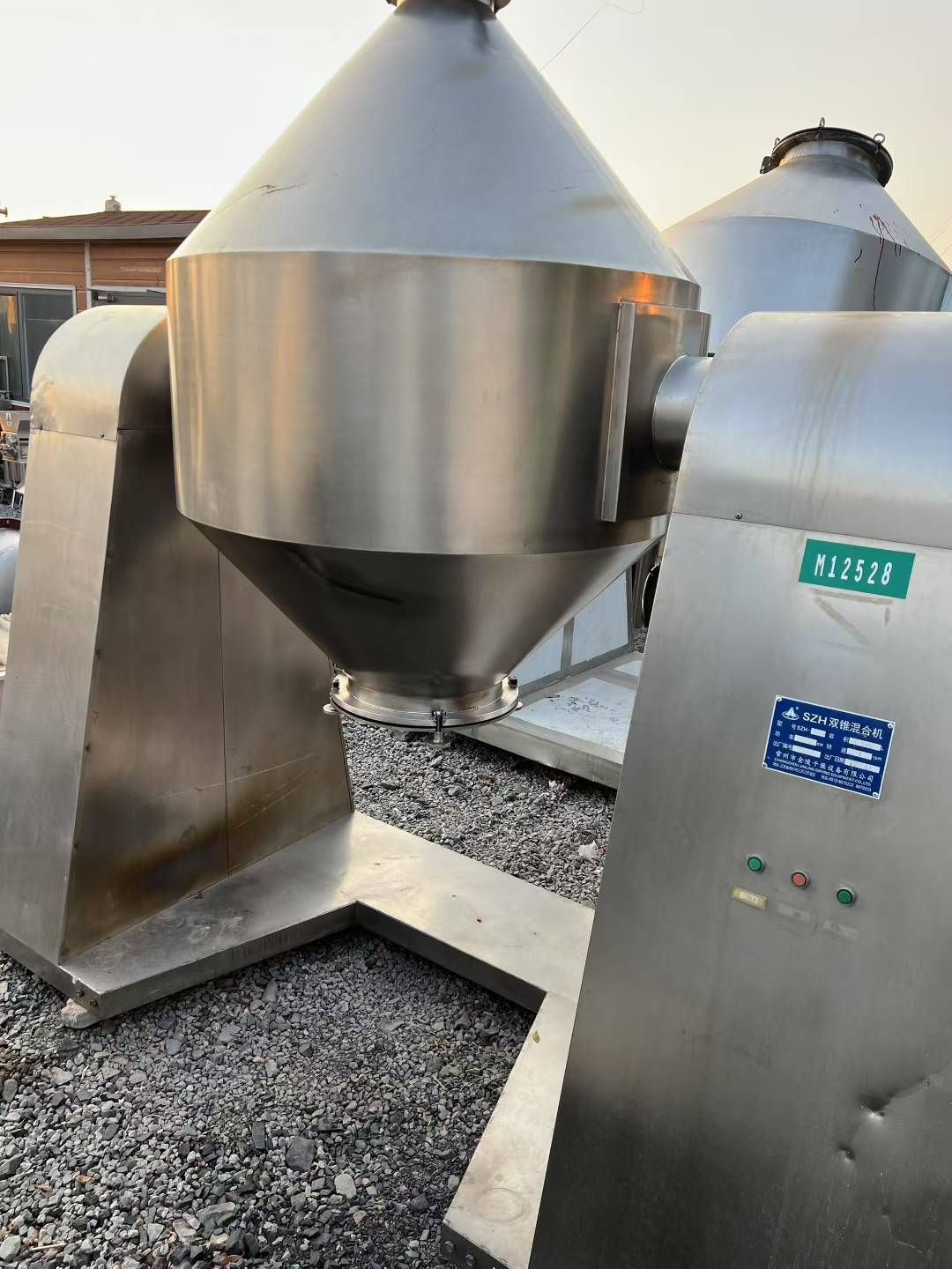 转让二手双锥混合机 一台容积1000升全不锈钢双锥回转混合机