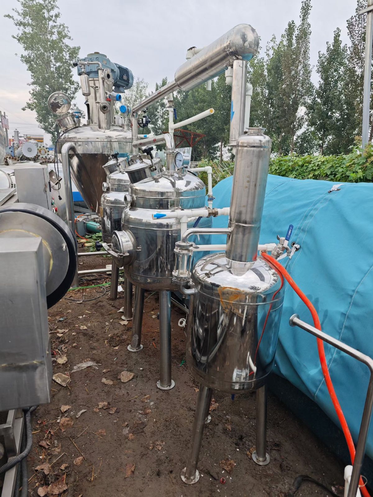 转让二手浓缩机组 一套容积100升多功能浓缩提取机组