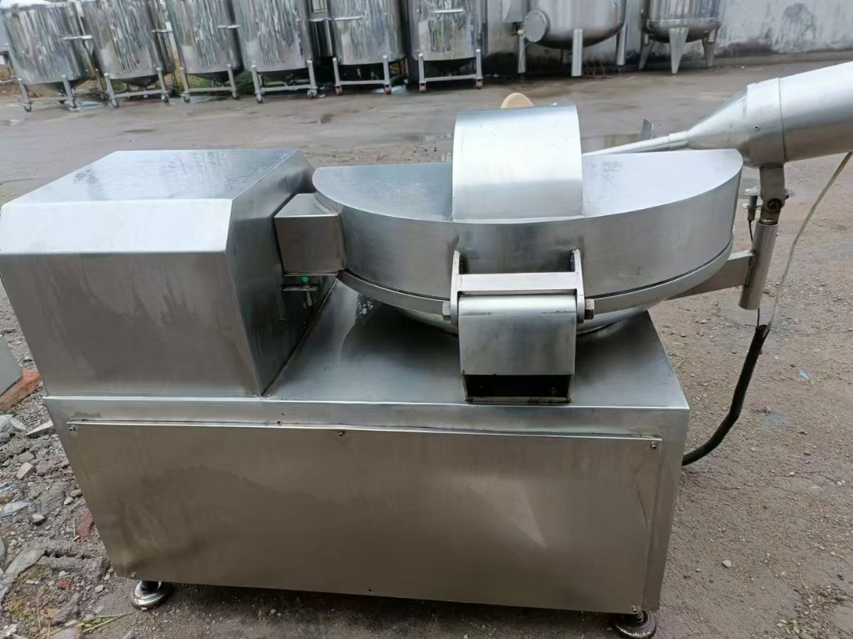 转让二手斩拌机 一台80型诸城产高低速变频斩拌机