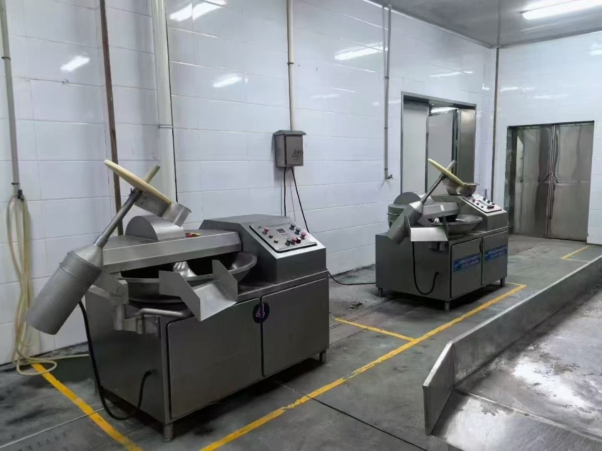 转让二手变频斩拌机 四台80型诸城千秋产高速变频斩拌机