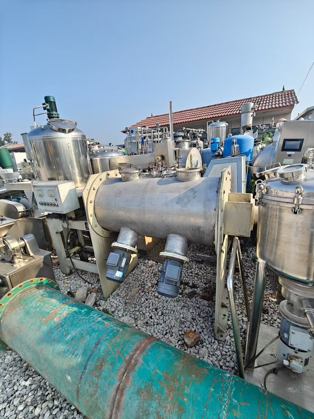 转让二手犁刀混合机 两台容积300升双龙产高效犁刀混合机