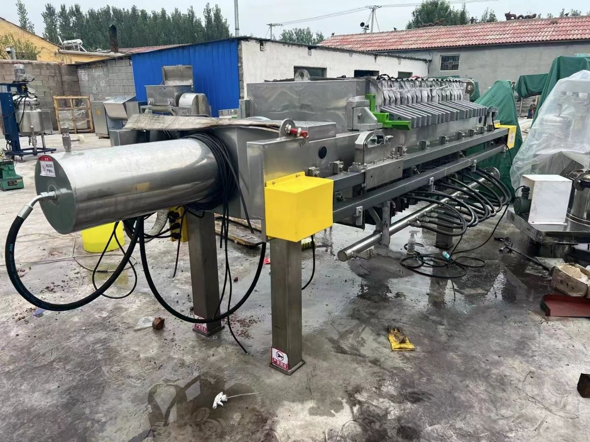 转让二手隔膜压滤机 一台20平方景津产不锈钢机架自动隔膜压滤机