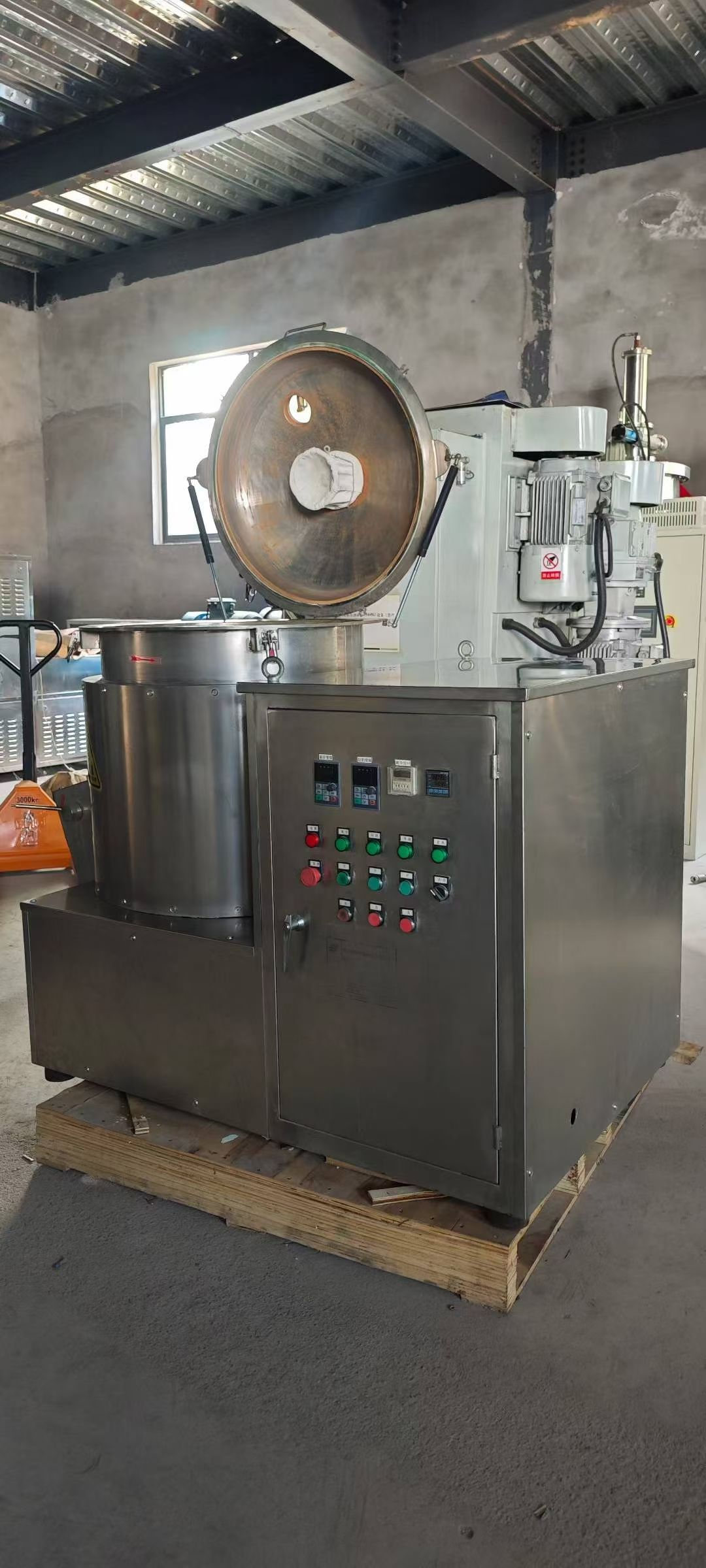 转让二手高速混合机 一台容积200升常州产食品级立式高速混合机